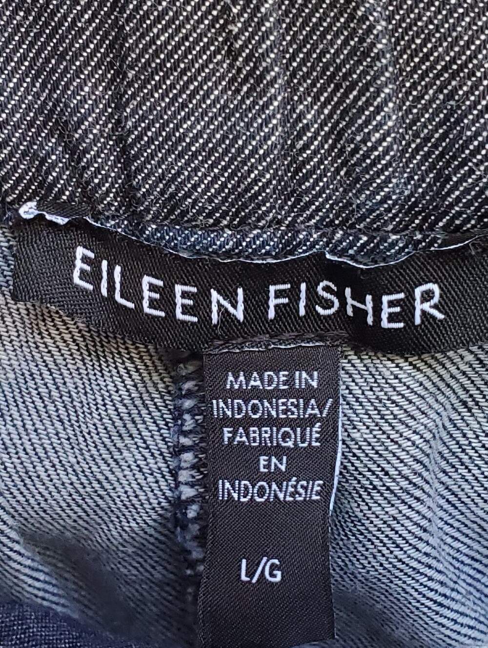 Eileen Fisher Organic Cotton Twill Wide-Leg Pants Size L - Picture 5 of 6